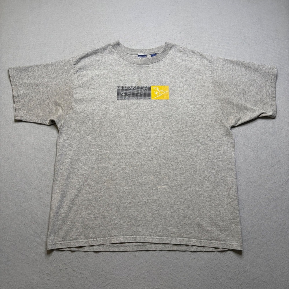 B.U.M. Equipment T-Shirt Mens XL Grey Boarding Co Graphic Vintage Y2K Skate Tee - Picture 1 of 11